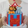 Bolo Circo Mesversário de Menino; Feito por Cake Studio ( contato@cakestudio.com.br | Whatsapp: (11) 96882-2623 )