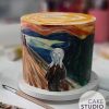 Bolo O Grito de Edvard Munch feito por Cake Studio ( contato@cakestudio.com.br | Whatsapp: (11) 96882-2623 ).
